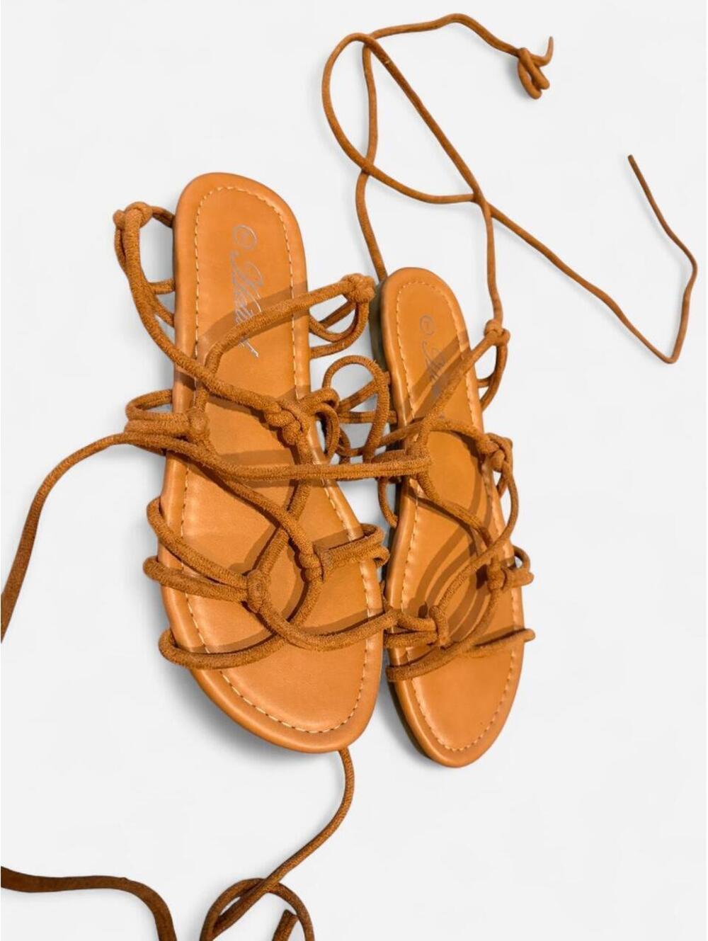 Women's Tan and Brown Sandal